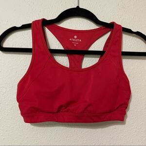 Athleta Red Classic Sports Bra Womens S Athletic Comfortable Workout Gym Top